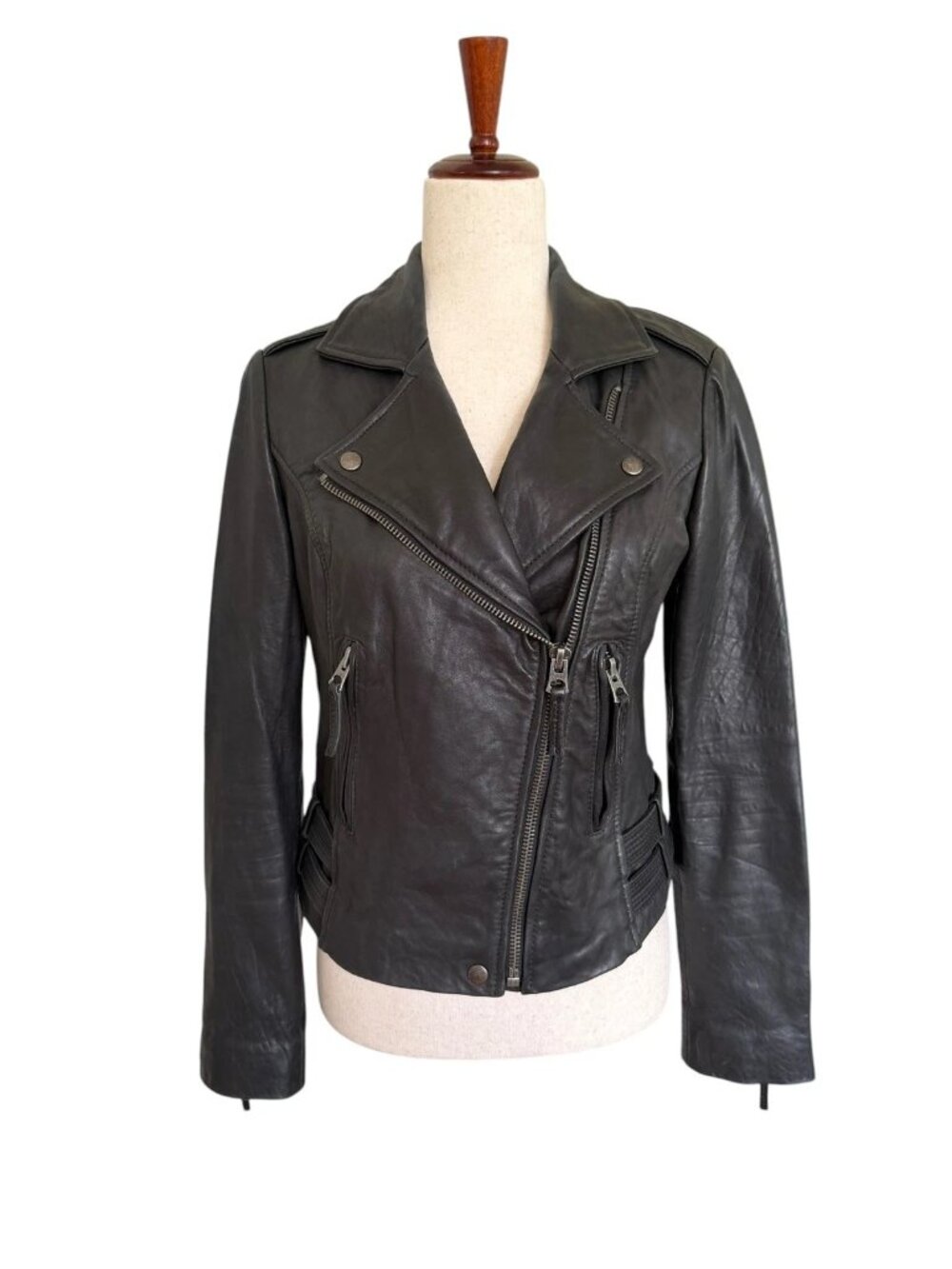 Lucky Brand Black Lamb Leather Jacket